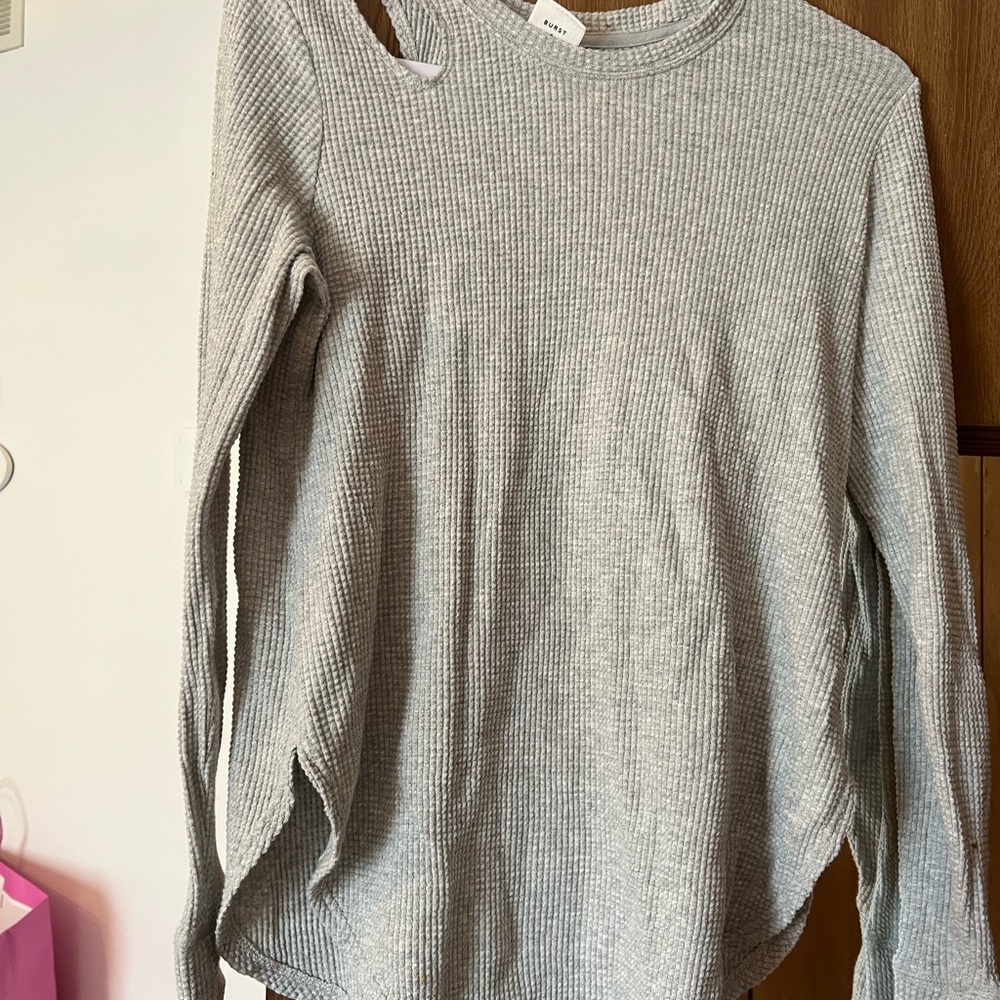 Aerie grey Waffle Long Sleeve